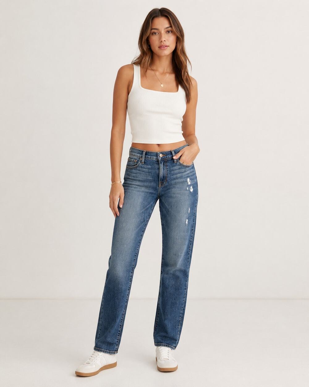 Frame Denim Le High Straight Medium Wash Jeans Womens 24 Blue Denim Zip Fly